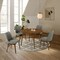 Armen Living Arcadia and Azalea 48" Round Charcoal and Walnut Wood 5 Piece Dining Set SETARDI5AZWACH48 - alternate 2